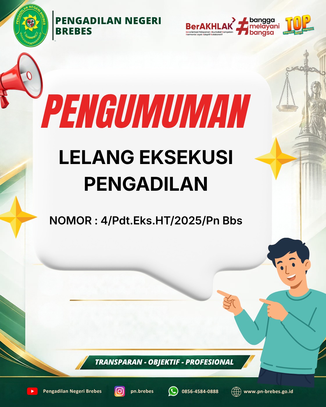 PENGUMUMAN KEDUA LELANG EKSEKUSI