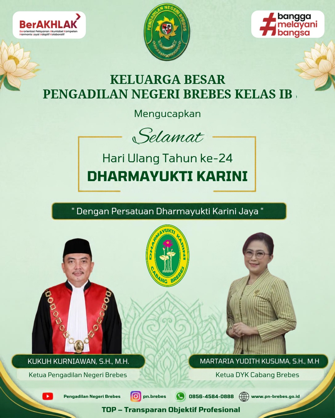 SELAMAT HARI ULANG TAHUN KE-24 DHARMAYUKTI KARINI
